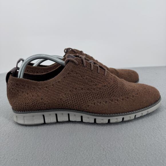 Cole Haan Zerogrand Shoes Mens Size 10 Brown Knit‎ Wingtip Oxford Dress Comfort main image 4